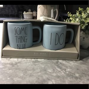 Rae Dunn Set of 2 Mugs  “SOMETHING BLUE & I DO”
